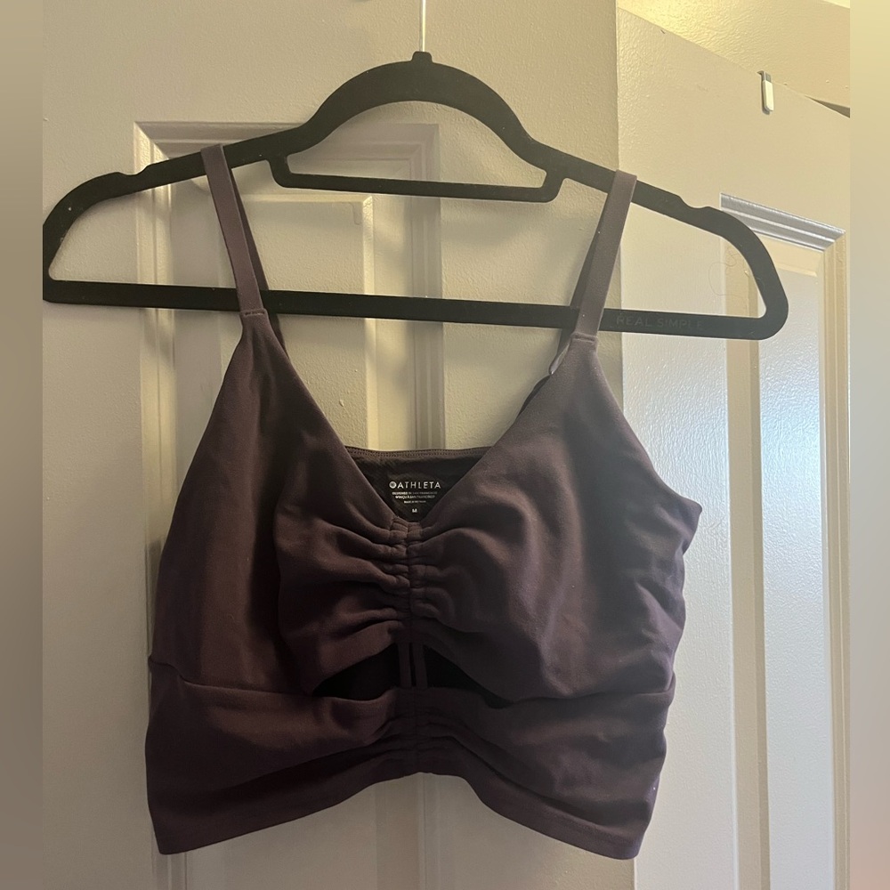 Athleta purple bra top size medium
